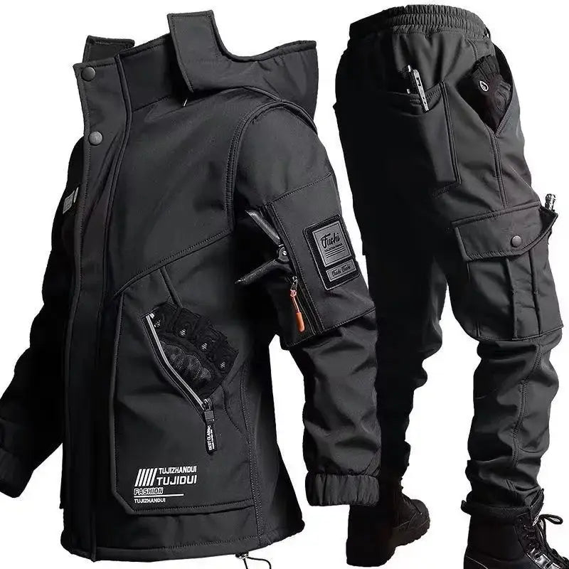 Velvet training motorcycle jacket for cold weather protection - H 1120 Black / 180