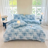 2025 New Class A Bubble Rabbit Fleece Quilt Cover Thicken The Warm Duvet Cover in Autumn and Winter Skin-friendly