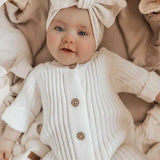 New Infant Knitted Jumpsuit – Long Sleeve Baby Romper for Girls & Boys Toddler Clothes
