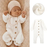 New Infant Knitted Jumpsuit – Long Sleeve Baby Romper for Girls & Boys Toddler Clothes