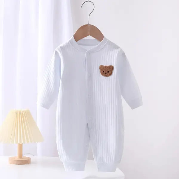 New Infant Knitted Jumpsuit – Long Sleeve Baby Romper for Girls & Boys Toddler Clothes - blue / 90 (18-24Months)