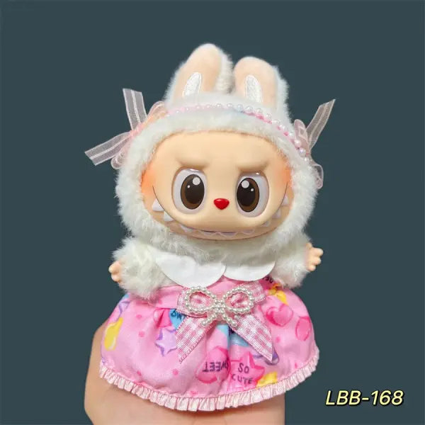 Labubu 17cm Doll Clothes – K-Pop EXO Style Outfits & Accessories for Labubu V1/V2 Figures - LBB-168 / No dolls No shoes