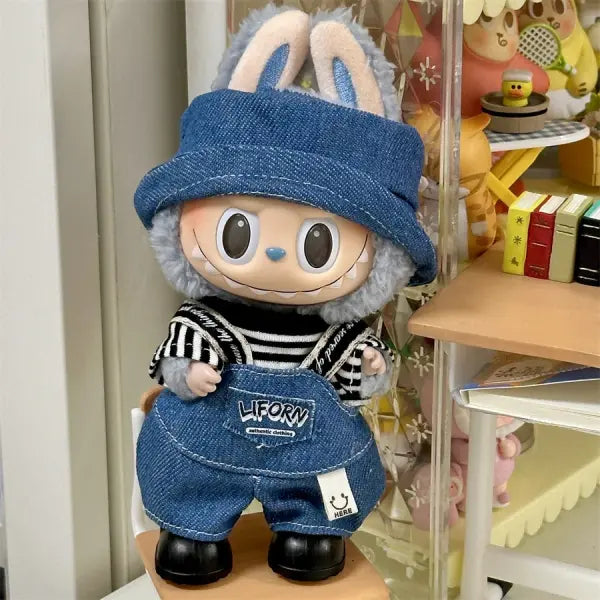 Labubu 17cm Doll Clothes – K-Pop EXO Style Outfits & Accessories for Labubu V1/V2 Figures - LBB-146 / No dolls No shoes