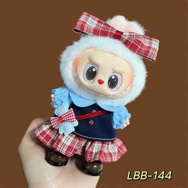Labubu 17cm Doll Clothes – K-Pop EXO Style Outfits & Accessories for Labubu V1/V2 Figures - LBB-144 / No dolls No shoes
