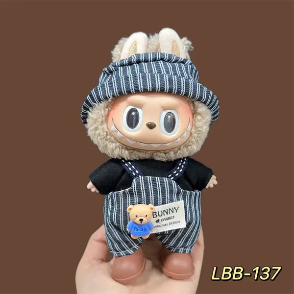 Labubu 17cm Doll Clothes – K-Pop EXO Style Outfits & Accessories for Labubu V1/V2 Figures - LBB-137 / No dolls No shoes