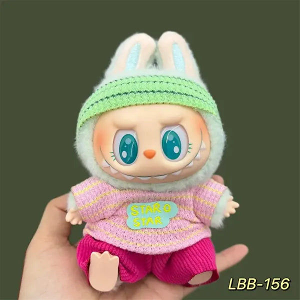 Labubu 17cm Doll Clothes – K-Pop EXO Style Outfits & Accessories for Labubu V1/V2 Figures - LBB-156 / No dolls No shoes