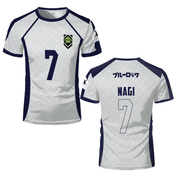 Blue Lock Anime Nagi Soccer Jersey – Men Women & Kids Short Sleeve Sports Tee - Tshirt-SZF50828 / 4XL