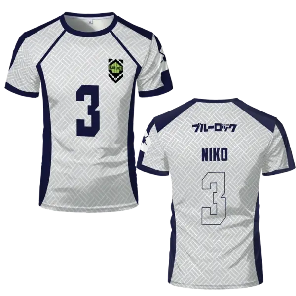 Blue Lock Anime Nagi Soccer Jersey – Men Women & Kids Short Sleeve Sports Tee - Tshirt-SZF50827 / 160 (13T-14T)