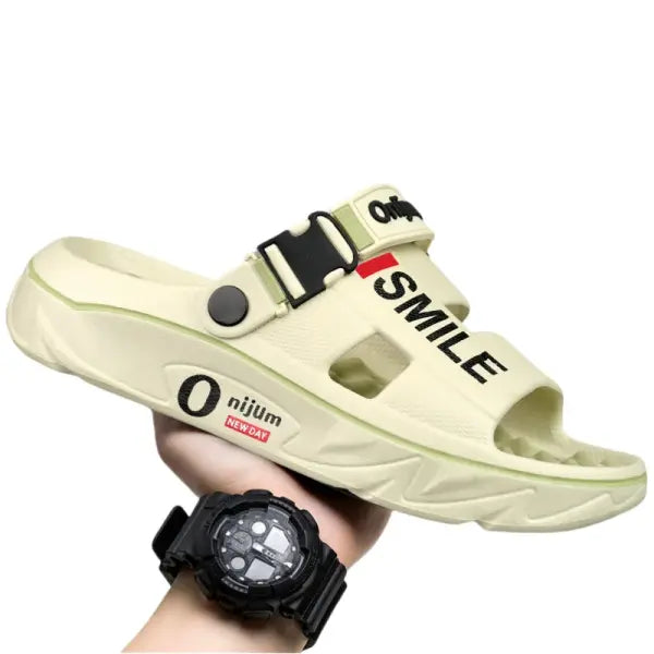 2025 New Men’s Massage Slippers Indoor Outdoor Sandals Beach Comfortable Soft Slides Clogs Casual Shoes Men Women Home