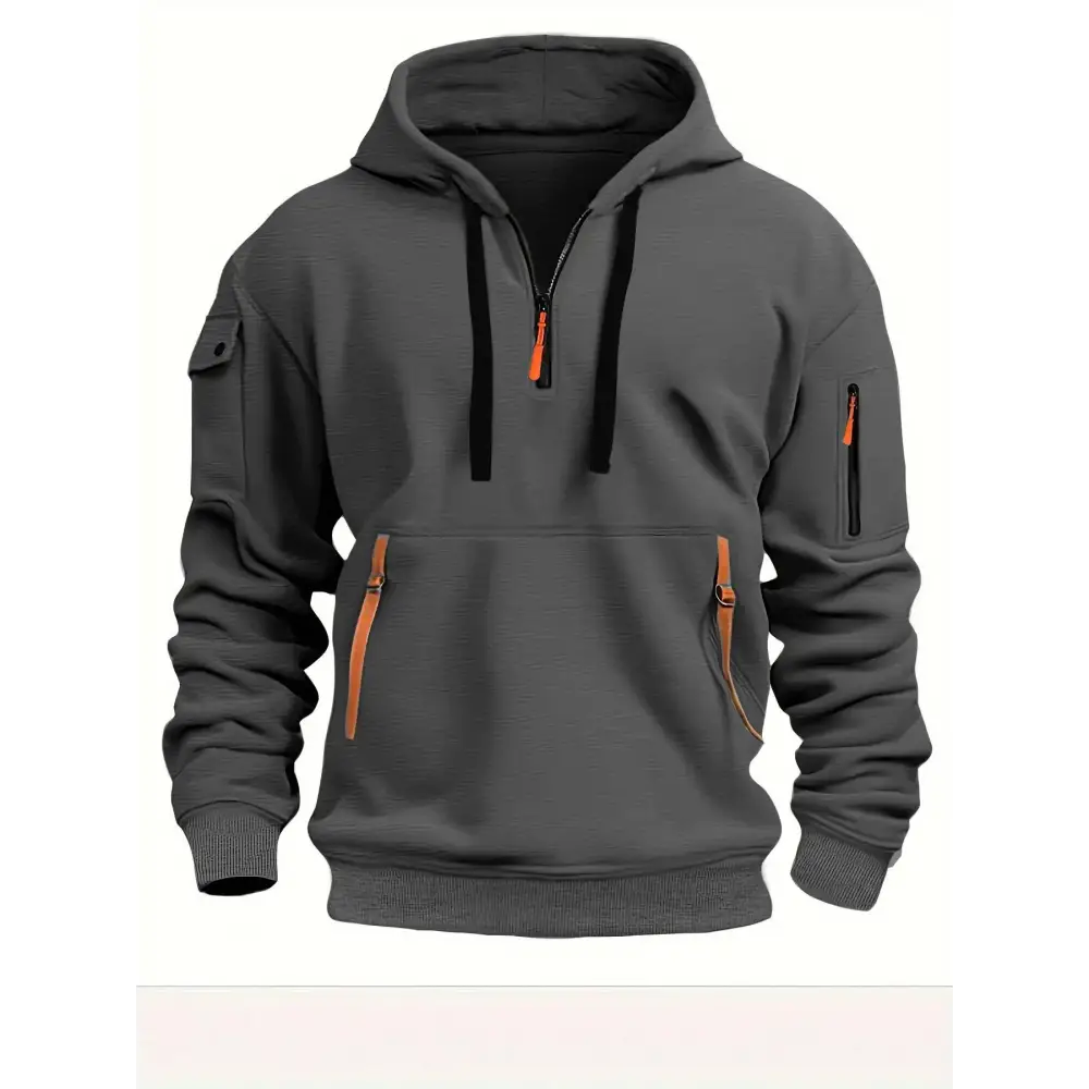 2025 New Multi Pocket Zipper Fleece Hooded Casual Shirt for Men and Women Plus Size Loose Pullover Fashion Sweatshirt