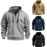 2025 New Multi Pocket Zipper Fleece Hooded Casual Shirt for Men and Women Plus Size Loose Pullover Fashion Sweatshirt