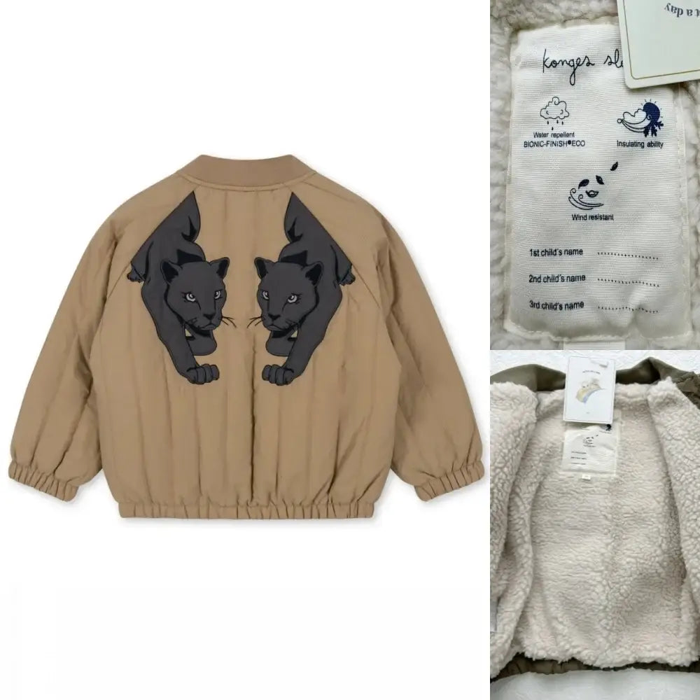 2025 New Winter Brand Baby Boys Jackets Lambswool Cartoon Sequin Outerwear Kids Clothes Girls Windproof Coat Flight