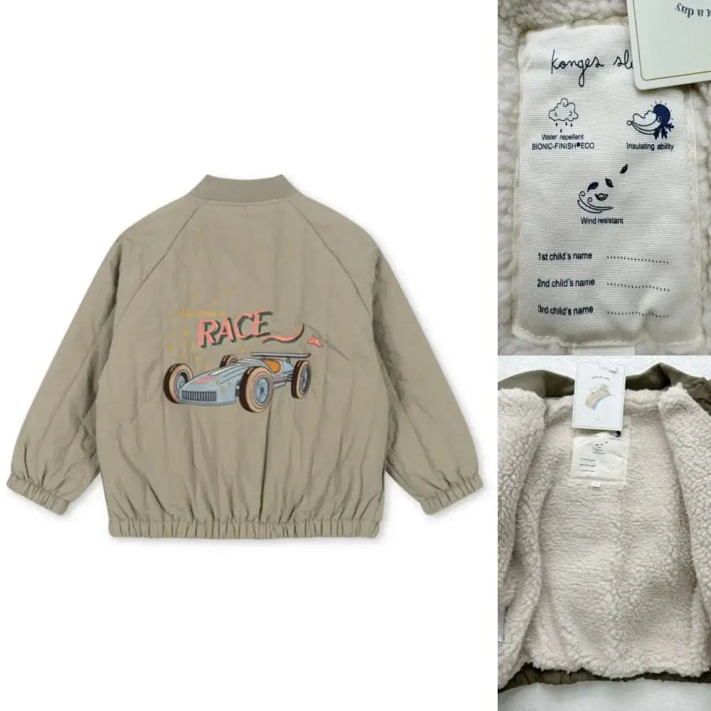 2025 New Winter Brand Baby Boys Jackets Lambswool Cartoon Sequin Outerwear Kids Clothes Girls Windproof Coat Flight