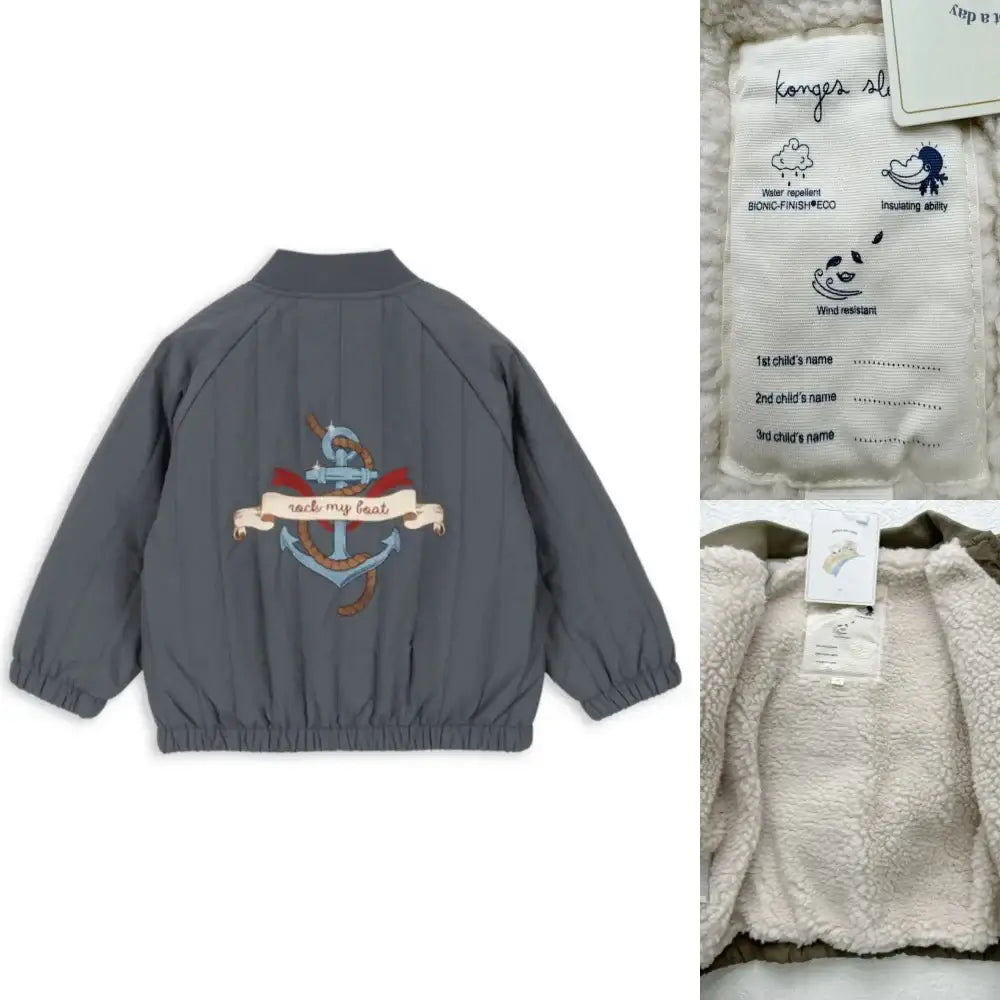 2025 New Winter Brand Baby Boys Jackets Lambswool Cartoon Sequin Outerwear Kids Clothes Girls Windproof Coat Flight