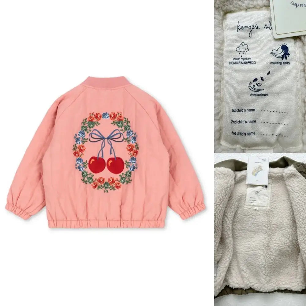 2025 New Winter Brand Baby Boys Jackets Lambswool Cartoon Sequin Outerwear Kids Clothes Girls Windproof Coat Flight