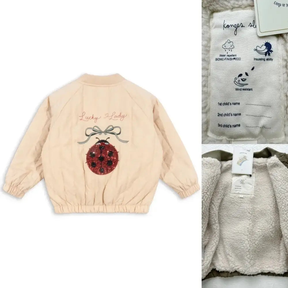 2025 New Winter Brand Baby Boys Jackets Lambswool Cartoon Sequin Outerwear Kids Clothes Girls Windproof Coat Flight