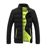 2025 New Winter Long Sleeve Cotton Coat Zipper Jacket Men’s Cotton Coat - Black Green2 / 4XL