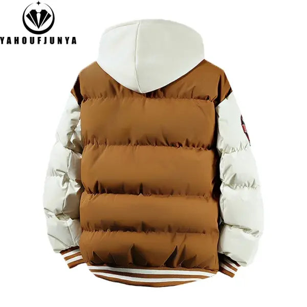 Outdoor Windbreak Warm Men Jacket Polyester Hooded Casual