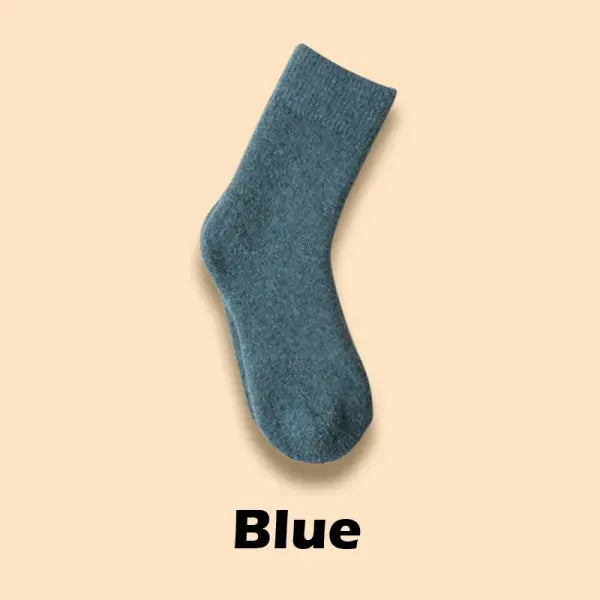 Winter Warm Women Wool Socks for Cold Weather - Blue / Size 38-44