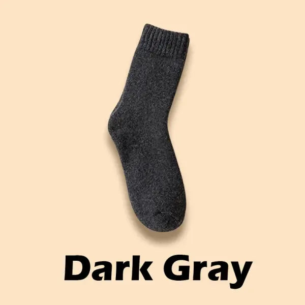 Winter Warm Women Wool Socks for Cold Weather - Dark gray / Size 38-44