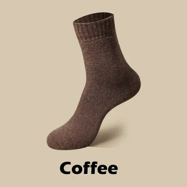Winter Warm Women Wool Socks for Cold Weather - coffee / Size 38-44