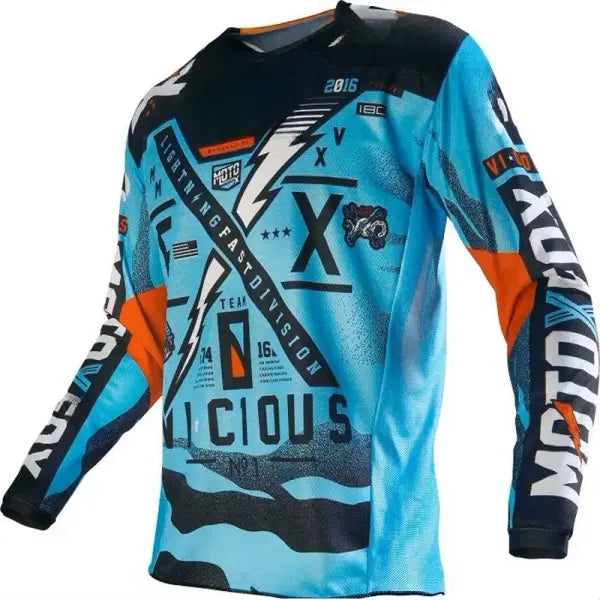 Men’s MTB Downhill Racing Jersey – Breathable Mountain Bike & Motocross Shirt - G-22 / 2XL