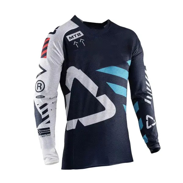 Men’s MTB Downhill Racing Jersey – Breathable Mountain Bike & Motocross Shirt - G-01c / 2XL