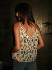 2025 Sexy Sequin Beaded Tank Top – Glitter Backless Party Wear - Himpall