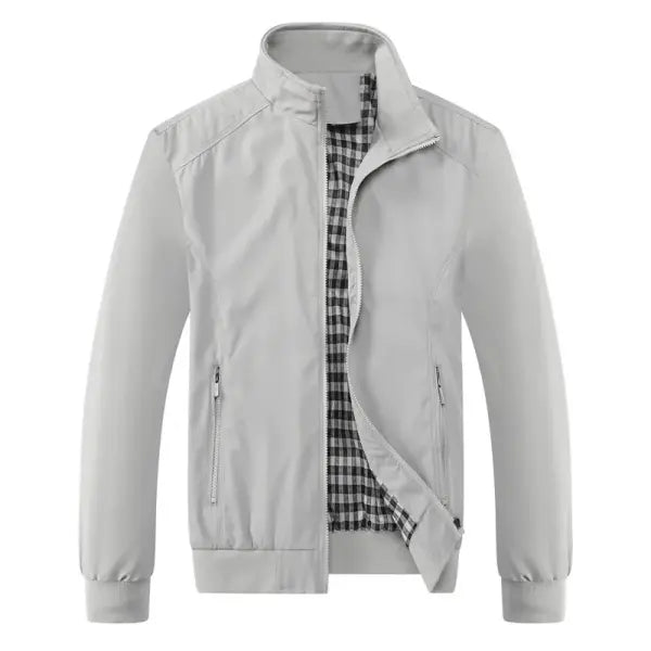 Slim Bomber Jacket Polyester Cotton Up to 8XL Four Seasons - 6XL / 0149 gray