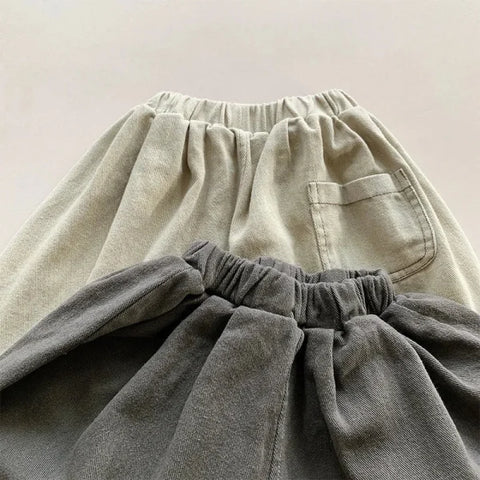 2025 Spring Autumn Kids Loose Harem Pants – Cotton Wide Leg Casual Trousers for Boys & Girls - Himpall