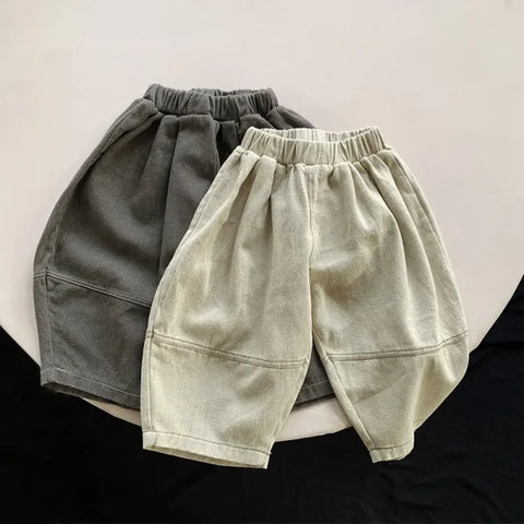 2025 Spring Autumn Kids Loose Harem Pants – Cotton Wide Leg Casual Trousers for Boys & Girls - Himpall