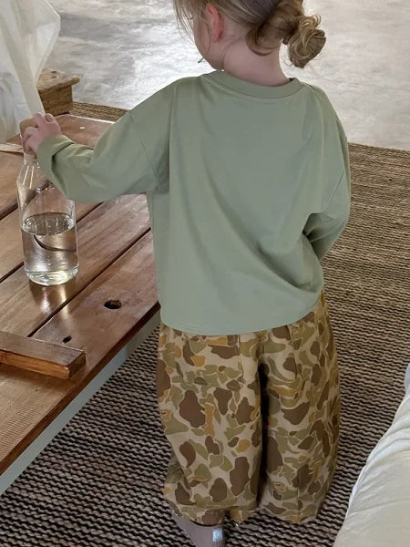 2025 Spring Kids Cotton Trousers – Graffiti Camouflage Loose Pants for Boys & Girls - Himpall