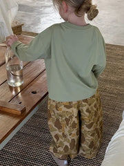 2025 Spring Kids Cotton Trousers – Graffiti Camouflage Loose Pants for Boys & Girls - Himpall