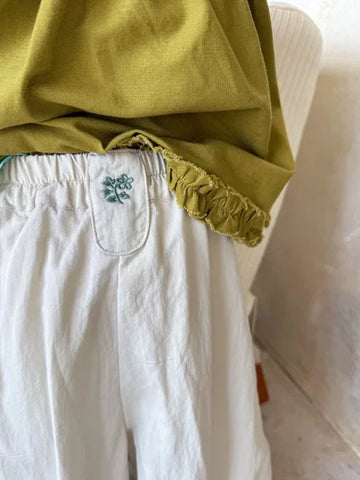 2025 Summer Girls Cotton Lantern Pants – Loose Lightweight Mosquito-Resistant Trousers for Kids