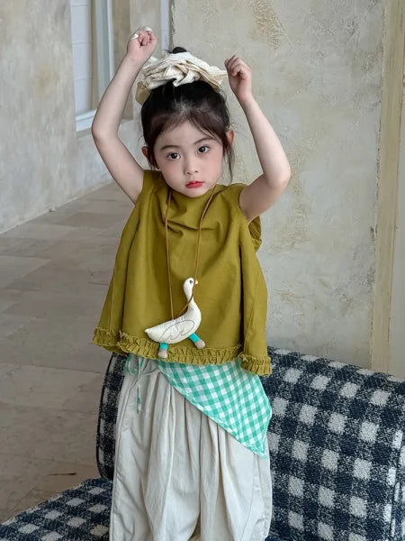 2025 Summer Girls Cotton Lantern Pants – Loose Lightweight Mosquito-Resistant Trousers for Kids - Himpall