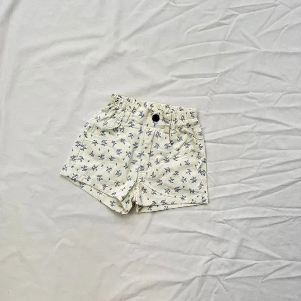 2025 Summer Girls Denim Shorts – Cute Beach Jeans Hot Pants for Kids - floral / 9M 73cm