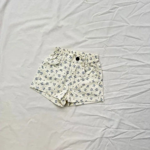 2025 Summer Girls Denim Shorts – Cute Beach Jeans Hot Pants for Kids - floral / 9M 73cm