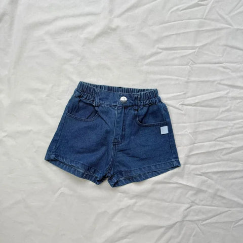 2025 Summer Girls Denim Shorts – Cute Beach Jeans Hot Pants for Kids - blue / 9M 73cm