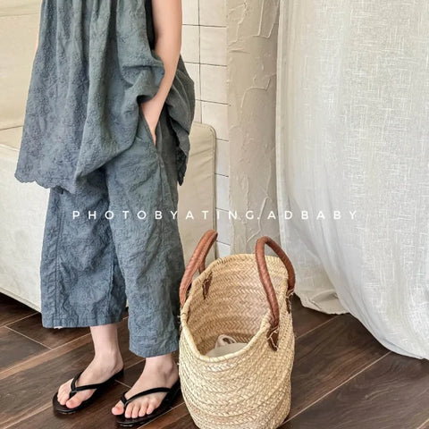 2025 Summer Girls Lace Cotton Pants – Breathable Mosquito-Resistant Casual Trousers