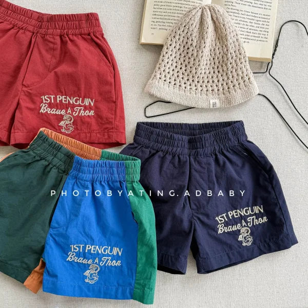 2025 Summer Kids Cartoon Embroidery Shorts – Cotton Casual Shorts for Girls & Baby Boys - Himpall