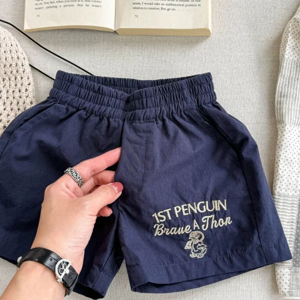 2025 Summer Kids Cartoon Embroidery Shorts – Cotton Casual Shorts for Girls & Baby Boys - Himpall