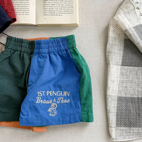 2025 Summer Kids Cartoon Embroidery Shorts – Cotton Casual Shorts for Girls & Baby Boys - Himpall