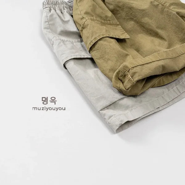 2025 Summer Kids Cotton Cargo Shorts – Breathable Casual Pants for Boys & Girls - Himpall