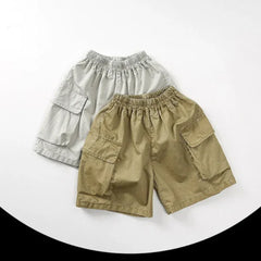2025 Summer Kids Cotton Cargo Shorts – Breathable Casual Pants for Boys & Girls - Himpall
