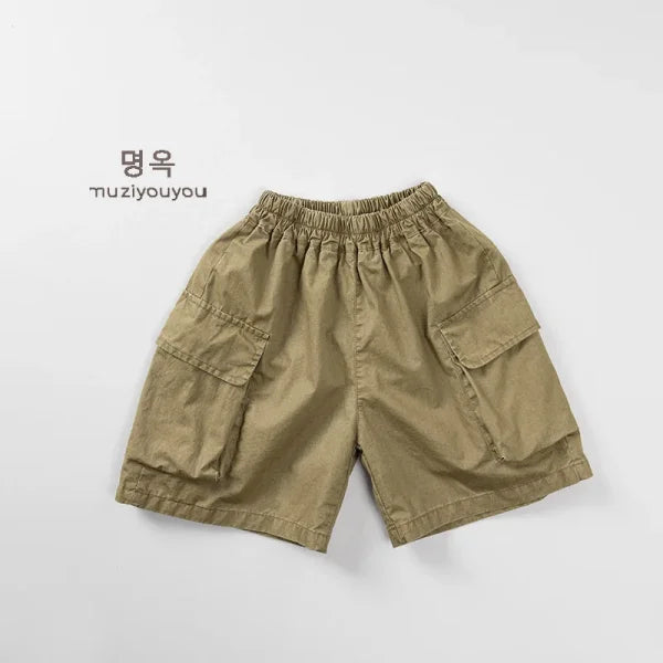 2025 Summer Kids Cotton Cargo Shorts – Breathable Casual Pants for Boys & Girls - Himpall