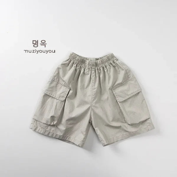 2025 Summer Kids Cotton Cargo Shorts – Breathable Casual Pants for Boys & Girls - Himpall