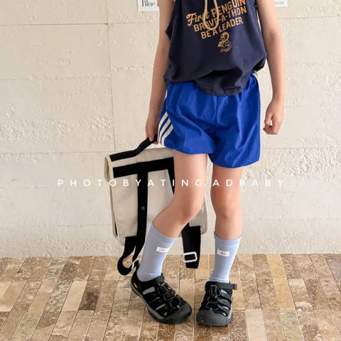 2025 Summer Kids Loose Striped Cotton Shorts – Breathable Casual Pants for Boys & Girls