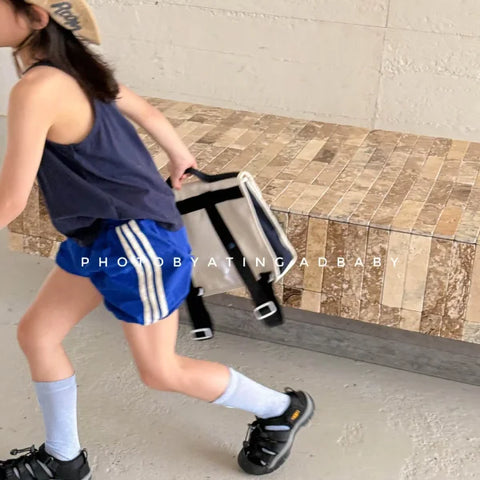 2025 Summer Kids Loose Striped Cotton Shorts – Breathable Casual Pants for Boys & Girls