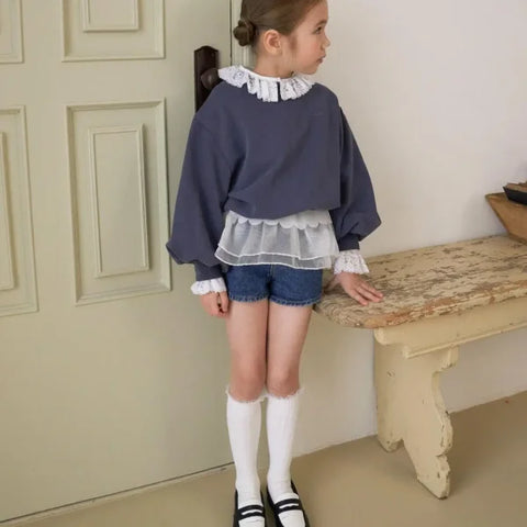 2025 Summer New Fashion Girls Jeans Shorts Children Beach Pants Cute Baby Girl Floral Shorts Kids Clothes - Himpall