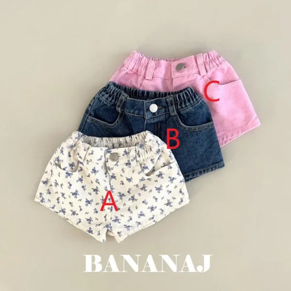 2025 Summer New Fashion Girls Jeans Shorts Children Beach Pants Cute Baby Girl Floral Shorts Kids Clothes - Himpall